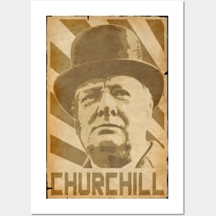 Winston Churchill Retro Propaganda Posters and Art